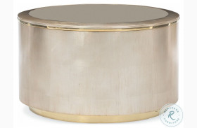 Lobby Circle In Time Auric And Gold Bullion Large Cocktail Table