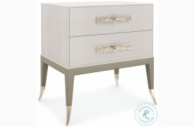 Acapella Cappuccino And Sparkling Argent 2 Drawer Nightstand