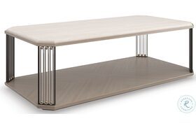 Alloy Dry Martini And Cream Travertine Cocktail Table