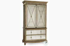 Sanctuary Silver Greige With Amber Glaze Armoire