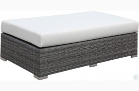 Somani Gray and Ivory Outdoor Bench