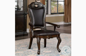 Lombardy Dark Brown Arm Chair Set Of 2