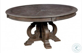 Arcadia Rustic Natural Tone Round Dining Table