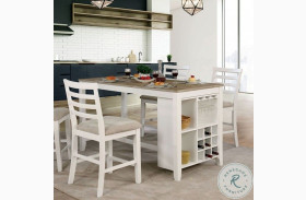 Kiana White Counter Height Dining Table