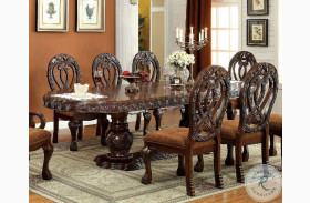 Wyndmere Cherry Oval Extendable Pedestal Dining Table