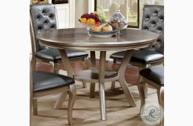 Amina Champagne Round Dining Table
