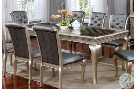 Amina Champagne Extendable Rectangular Dining Table