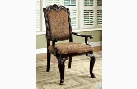 Bellagio Brown Cherry Fabric Arm Chair Set of 2
