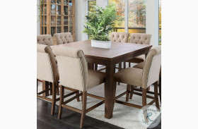 Sania Rustic Oak Counter Height Dining Table
