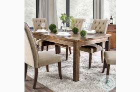 Sania Rustic Oak Dining Table
