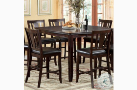 Edgewood Espresso Square Extendable Counter Height Leg Dining Table
