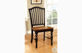 Mayville Black And Antique Oak Side Chair Set of 2