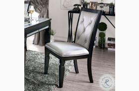 Alena Black And Silver Side Chair Set Of 2