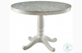 Penelope White Round Dining Table
