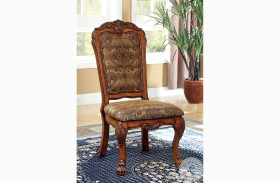 Medieve Antique Oak Side Chair Set of 2