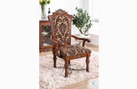 Lucie Brown Cherry Arm Chair Set of 2