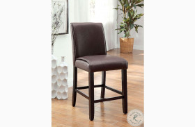 Gladstone Dark Walnut Counter Height Chair Set of 2