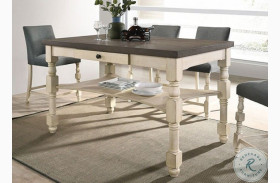 Plymouth Ivory And Dark Gray Counter Height Dining Table