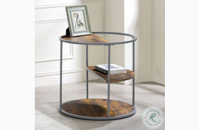 Orrin Gray And Walnut End Table