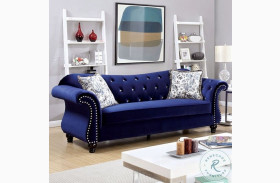 Jolanda Blue Flannelette Fabric Sofa