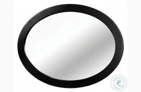 Lennart Black Oval Mirror
