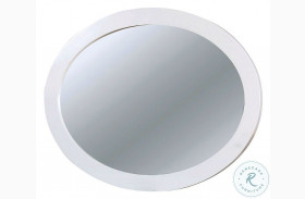 Lennart White Oval Mirror
