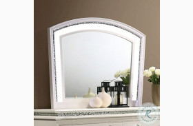 Maddie Pearl White Arched Mirror