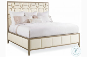Sleeping Beauty Taupe Paint King Upholstered Panel Bed