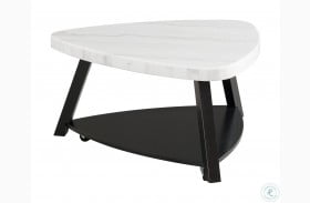 Lena White Marble And Black Coffee Table