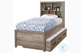 River Creek Birch Brown Youth Bookcase Bed with Trundle