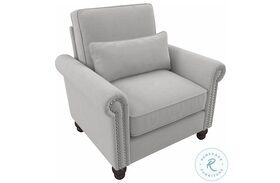 Coventry Light Gray Microsuede Accent Chair