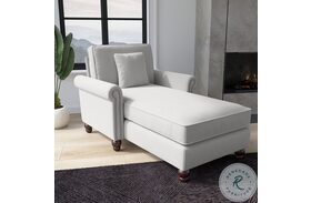 Coventry Light Gray Microsuede Chaise Lounge