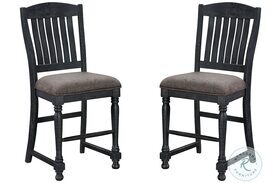 Brenham Light Brown Fabric Counter Height Chair Set Of 2