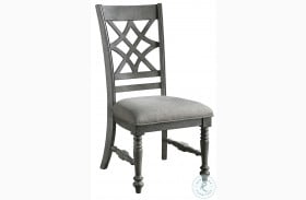Lake Way Sandblasted Gray Dining Side Chair Set of 2