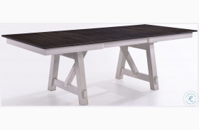 Maisie White And Brown Extendable Rectangular Dining Table