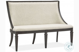 Calistoga Weathered Charcoal Upholstered Bench
