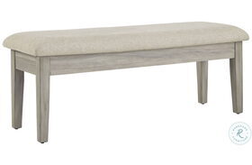 Parellen Beige And Grey Upholstered Storage Bench