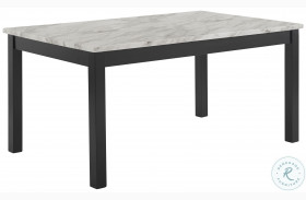 Celeste Espresso And Faux Marble 64" Dining Table