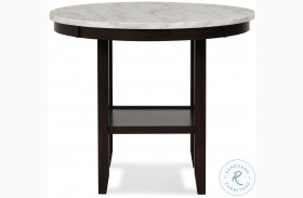Celeste Espresso And White 42" Round Counter Height Dining Table