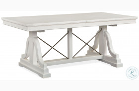 Heron Cove Chalk White Trestle Extendable Dining Table