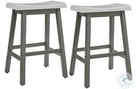 Gateway Street White And Gray Counter Height Stool Set of 2