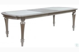 Regency Park Pearlized Platinum Extendable Rectangular Dining Table