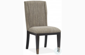Ryker Nocturne Black And Coventry Grey Upholstered Host Side Chair Set Of 2