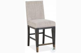 Ryker Nocturne Black and Coventry Grey Counter Chair Set Of 2