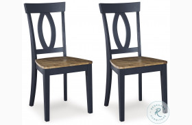 Landocken Brown And Blue Dining Chair Set of 2