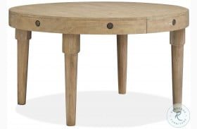 Lynnfield Weathered Fawn Extendable Round Dining Table