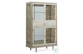 Lenox Warm Silver and Acadia White Display Cabinet