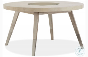 Lenox Warm Silver and Acadia White Round Dining Table