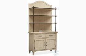 Harlow Weathered Bisque Buffet With Hutch