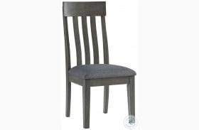 Hallanden Two tone Gray Upholstered Side Chair Set of 2